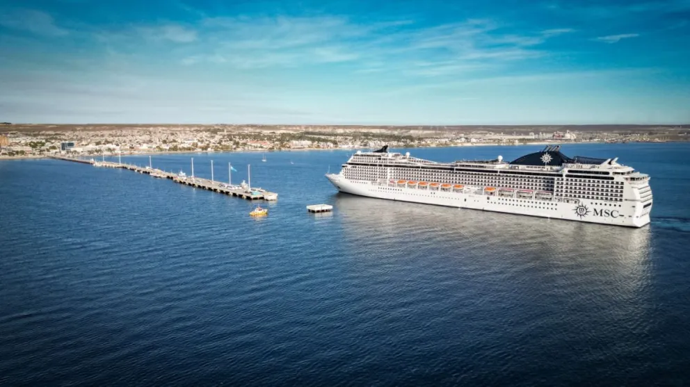Temporada de cruceros en Chubut: Puerto Madryn recibió al MSC Magnifica en su travesía alrededor del mundo