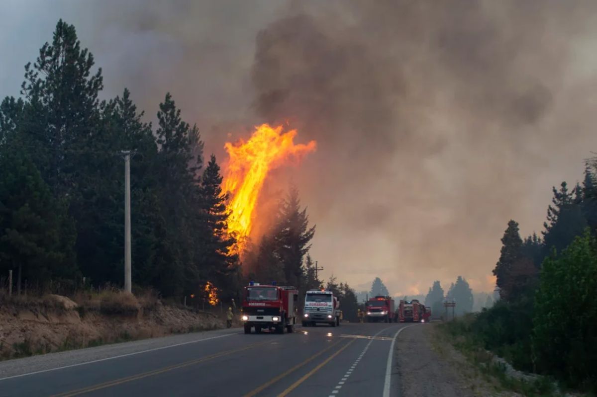 Casi 1600 hectáreas afectadas y zonas evacuadas por el incendio en El Bolsón