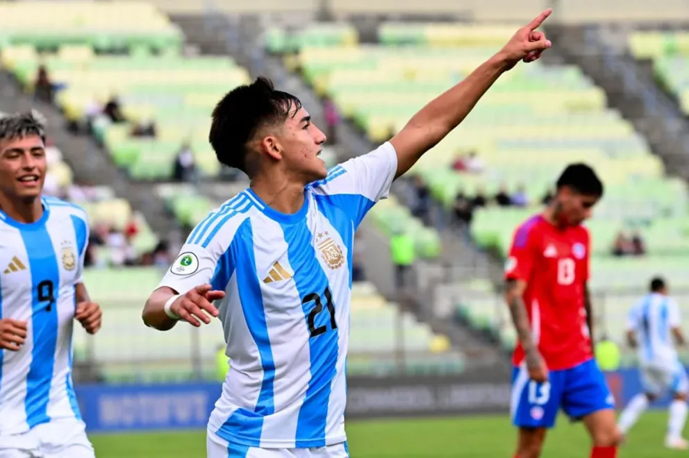 Argentina debutó con triunfo ante Chile en el hexagonal final del Sudamericano Sub-20