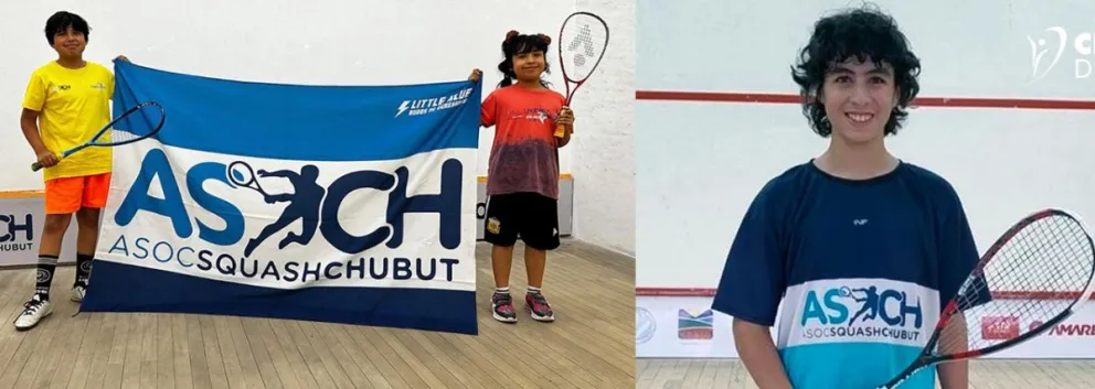 Tres chubutenses al Sudamericano Junior de Squash de Quito