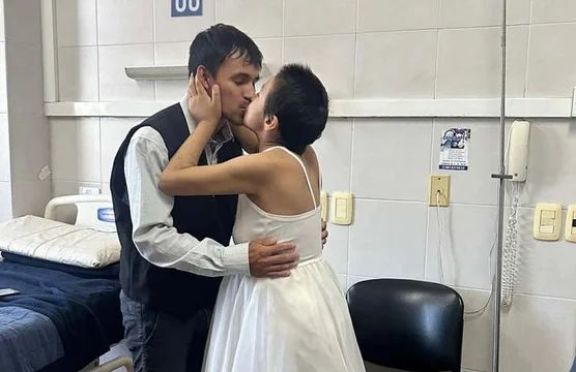 San Valentín: Padece una enfermedad grave y eligió casarse en la Maternidad