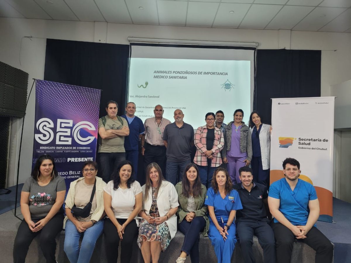 Provincia dictó en Trelew y Puerto Madryn capacitación sobre incidentes con animales ponzoñosos