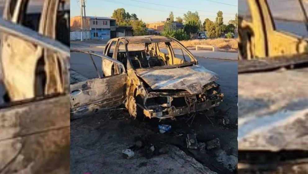 Intento de femicidio: vecinos prendieron fuego el auto del presunto autor