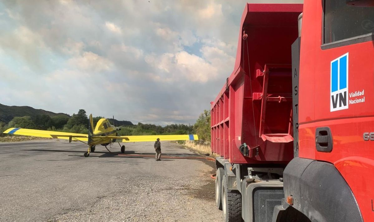 Vialidad Nacional refuerza la lucha contra incendios en el Parque Los Alerces y Boquete Nahuelpán