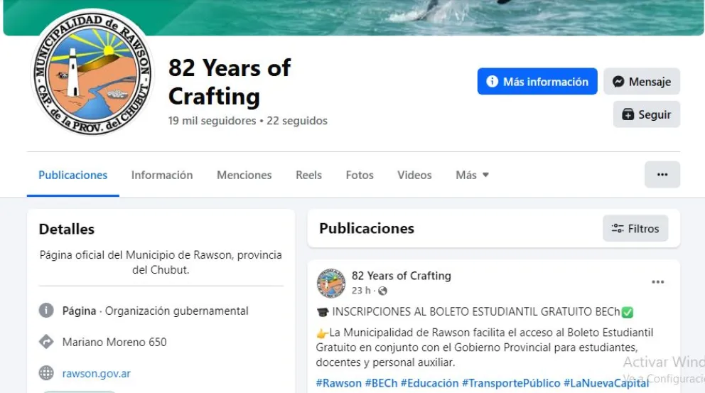 Rawson: hackearon el Facebook de la Municipalidad