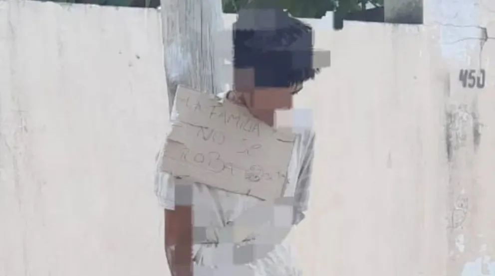 Córdoba: hallan a un joven atado a un poste acusado de robar a un familiar