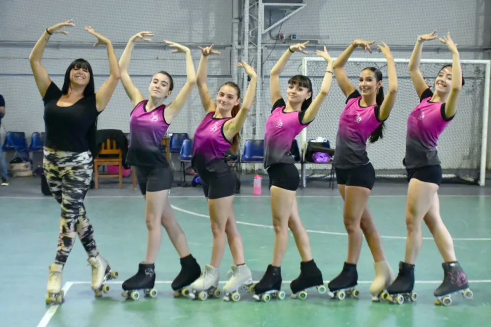 Daiana Izquierdo brindó una nueva clínica de patín artístico con Olas del Sur