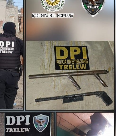 Secuestraron dos "tumberas" y 70 municiones en un allanamiento en Trelew