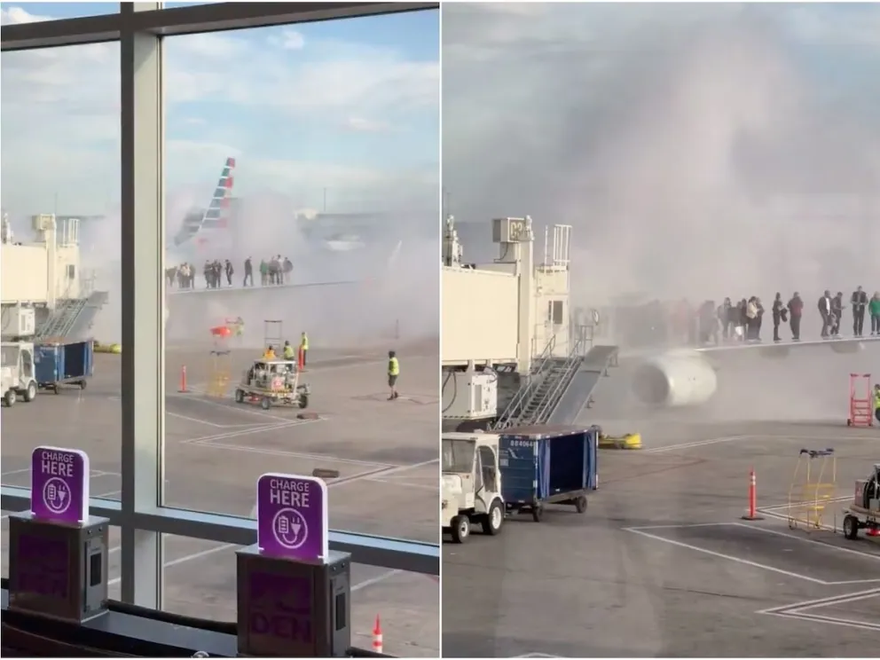 Emergencia en el aeropuerto de Denver: evacúan un avión de American Airlines por incendio