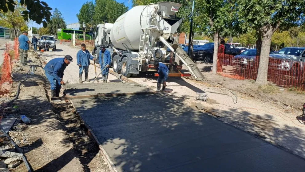 Trelew: La obra de mejora del acceso a la terminal de ómnibus está en un 80% de su ejecución