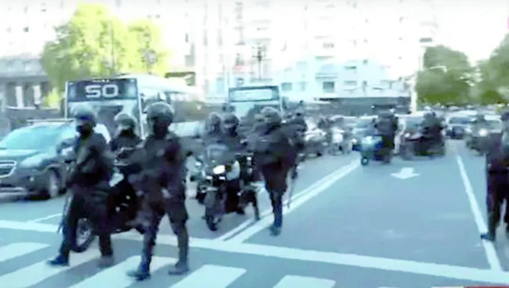 Incidentes en la marcha de jubilados en el Congreso