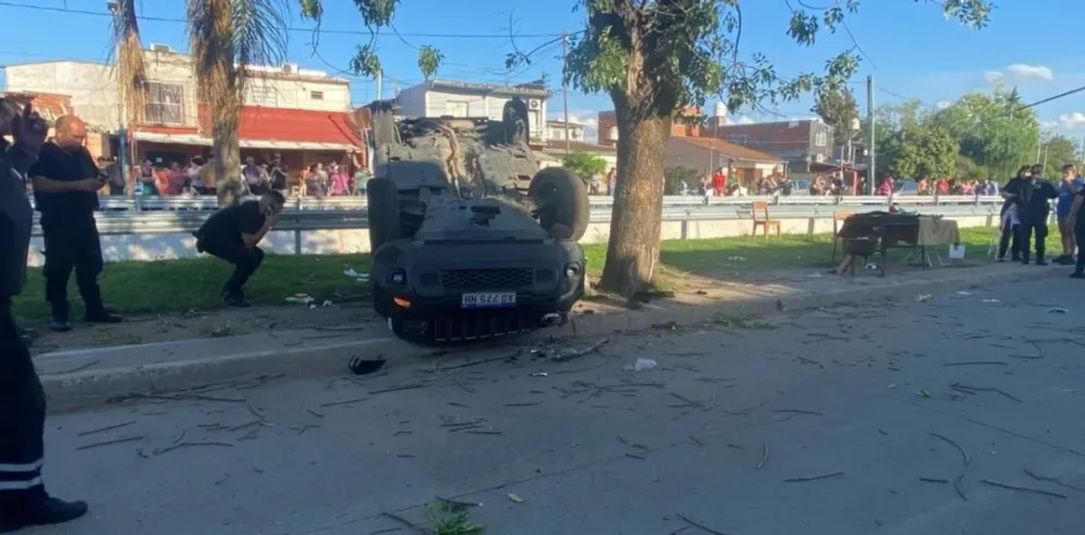 Los segundos previos a que la beba y su madre fueran atropelladas por delincuentes 