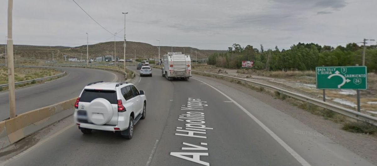 Reducción de calzada por tareas de alumbrado público en el acceso a Rada Tilly