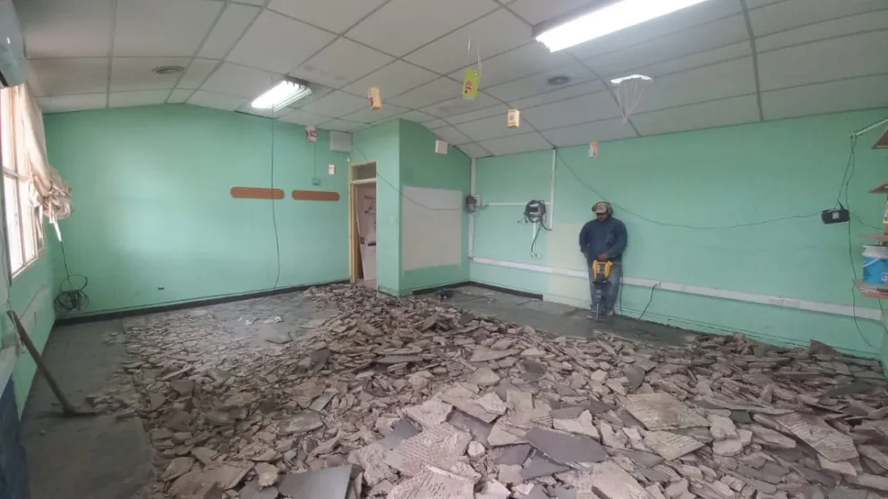 Avanzan las obras de remodelación en la Escuela N° 46 de Puerto Madryn