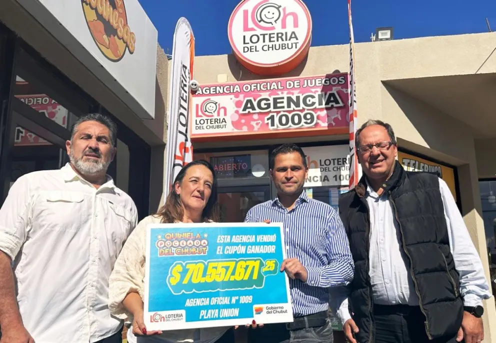 Lotería del Chubut entregó premio de más de 70 millones de "La Poceada"