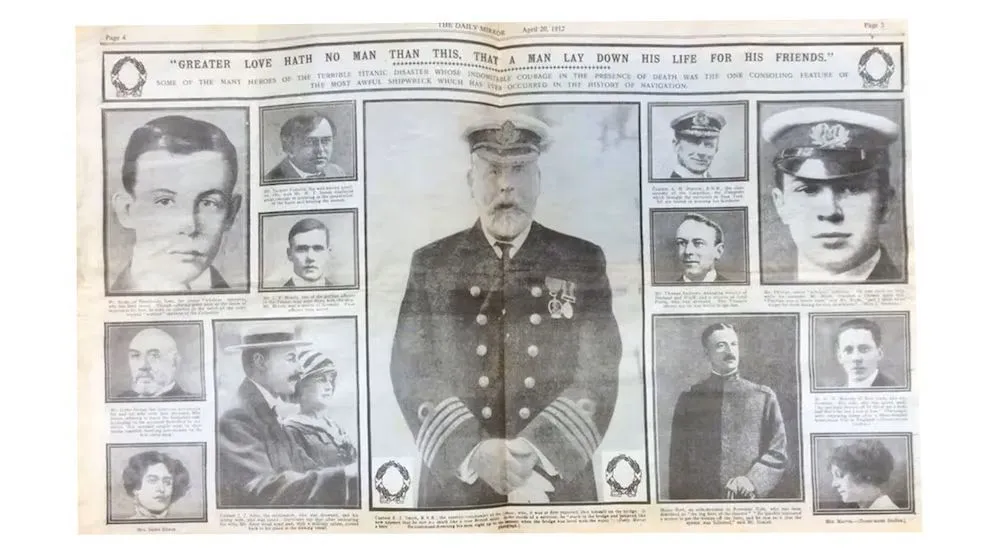 Uno de los diarios de la &eacute;poca con uno de los h&eacute;roes de la navegaci&oacute;n