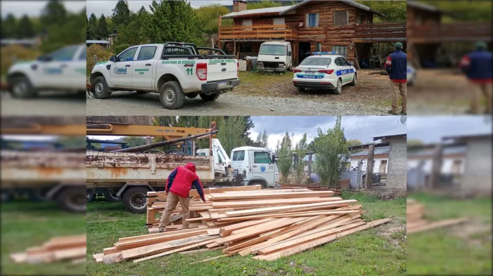 Trece nuevos allanamientos en Lago Puelo permitieron el secuestro de otros 7.000 pies de madera procesada