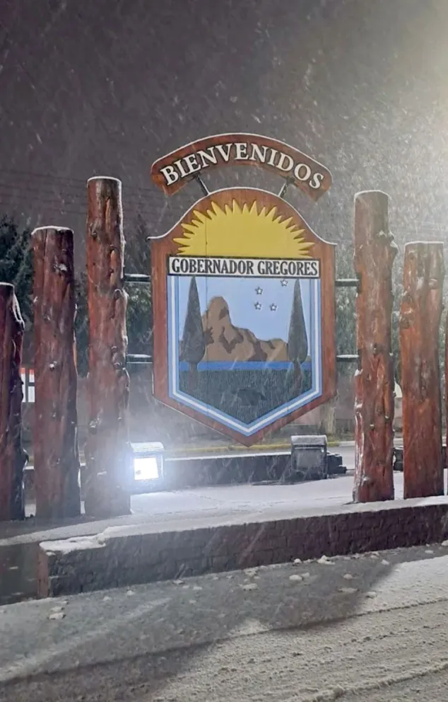 La primera nevada en Gobernador Gregores