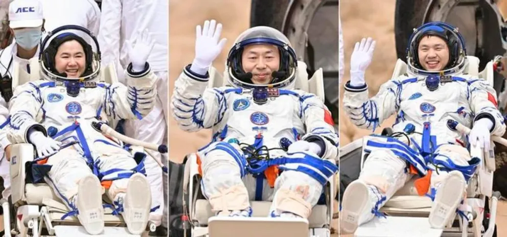 Los astronautas de la Shenzhou-19 llegaron a Pekín