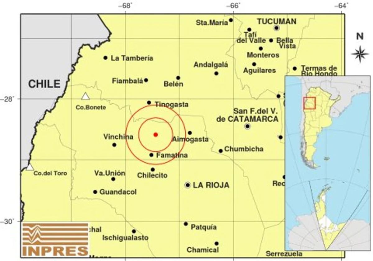 Un sismo de magnitud 5.9 sacudió La Rioja