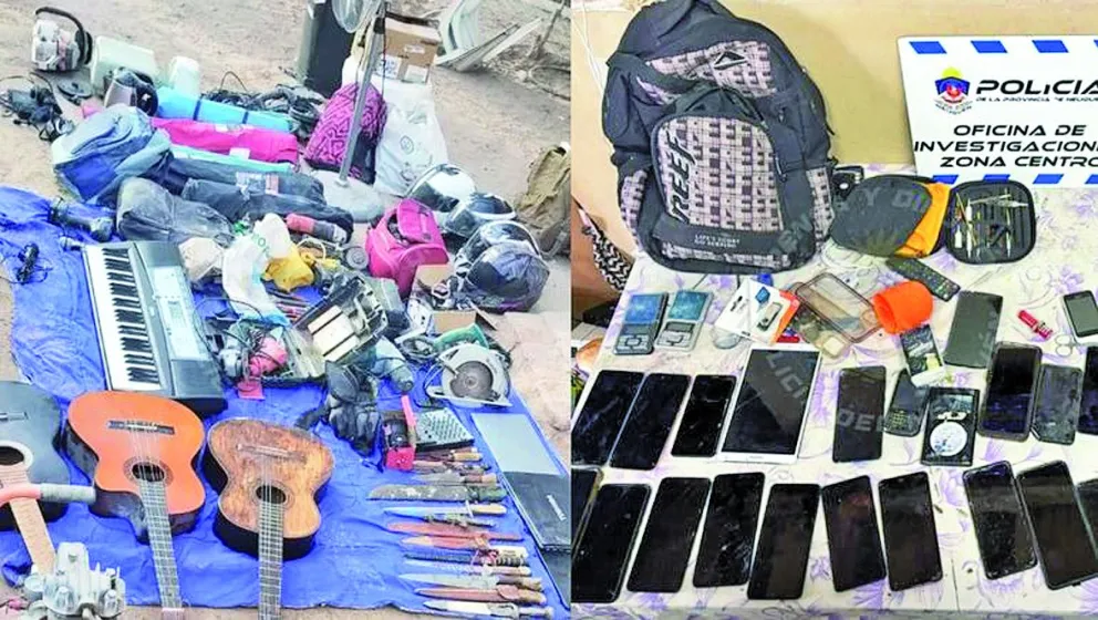 Desarticulan banda delictiva en Neuquén: seis demorados y gran cantidad de objetos robados recuperados