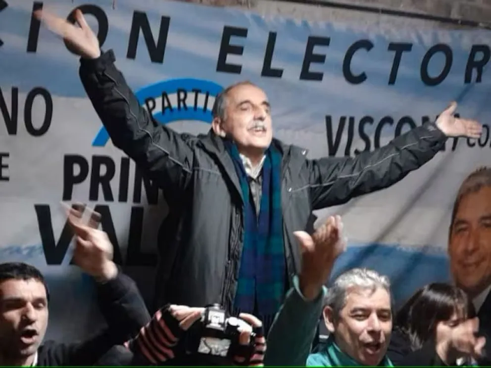 Moreno, en un encuentro de su partido Principios y Valores