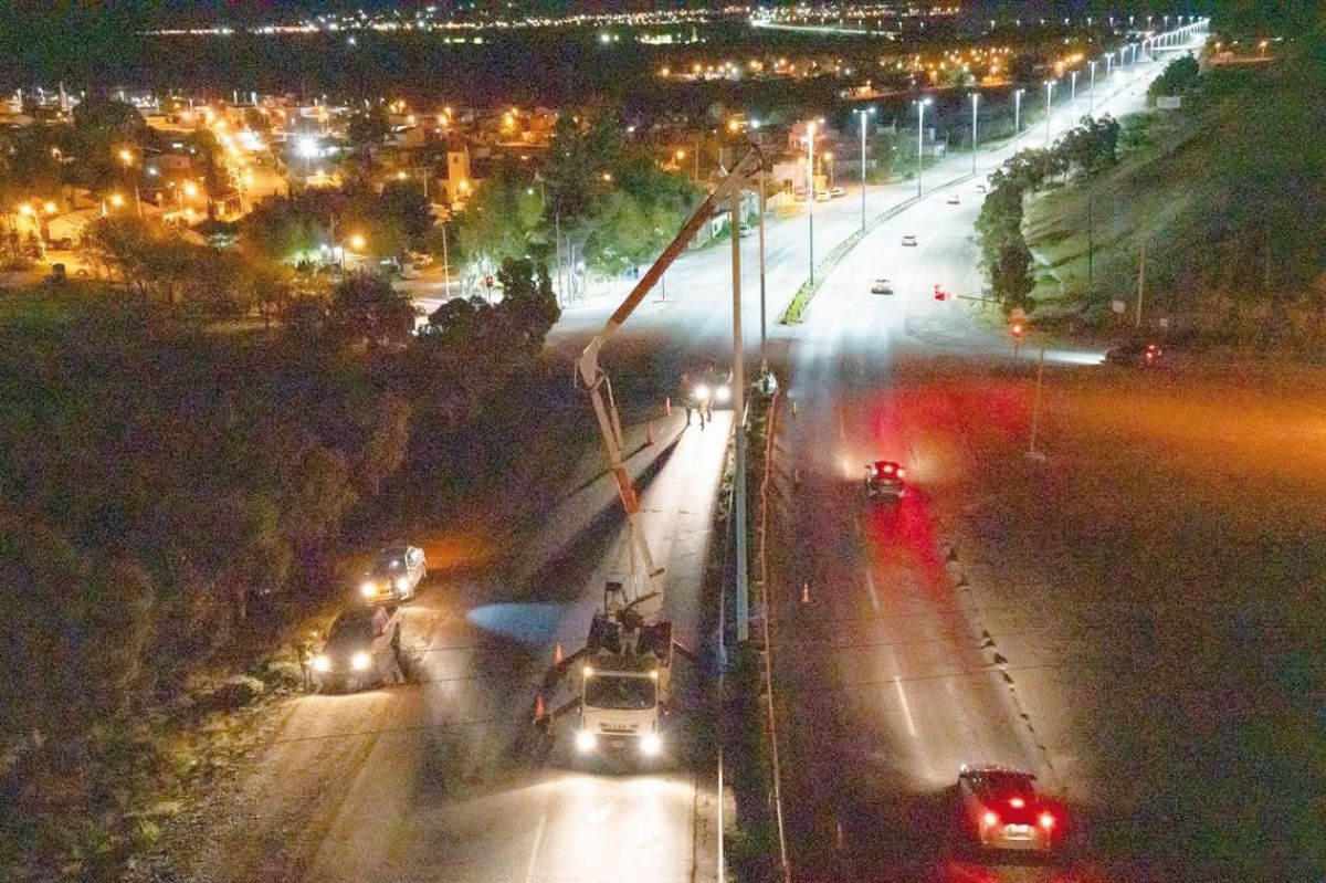 Ruta Nº 3 más segura: la SCPL concluyó la segunda etapa de recambio lumínico