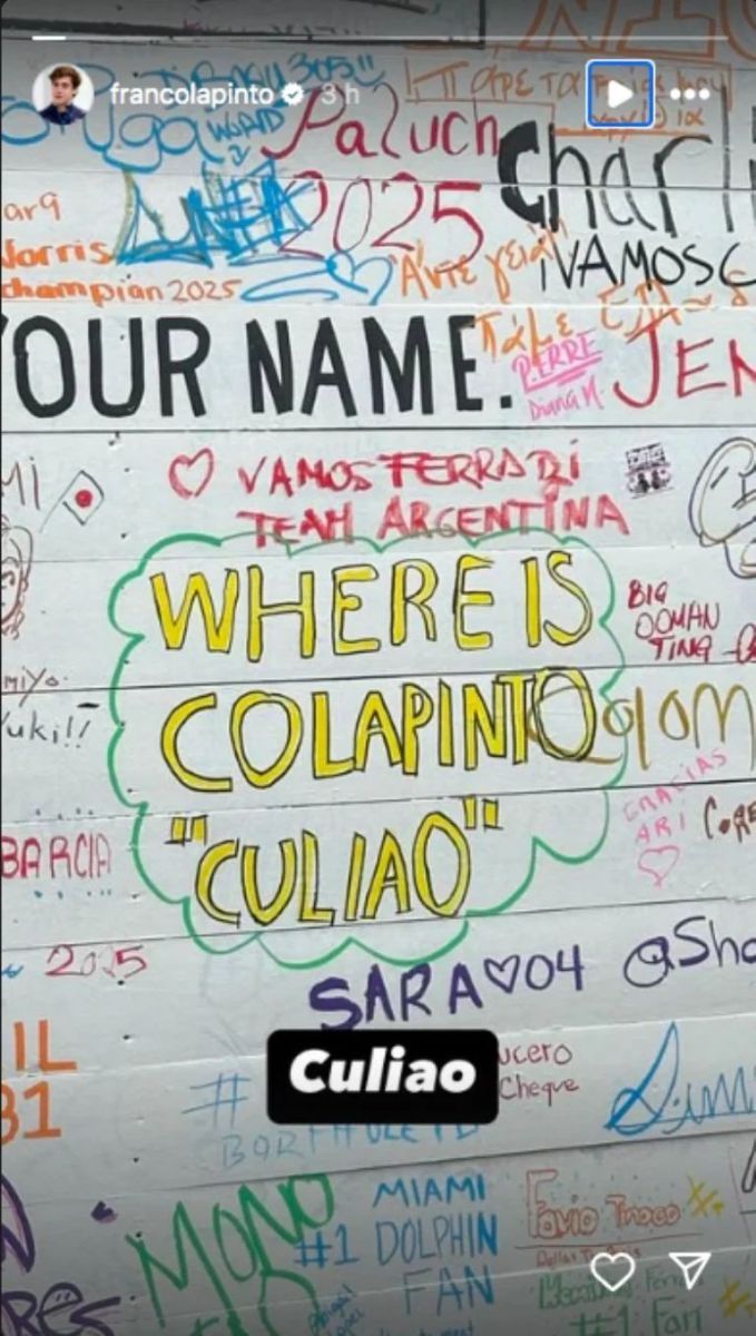 “Where is Colapinto ‘culiao’”