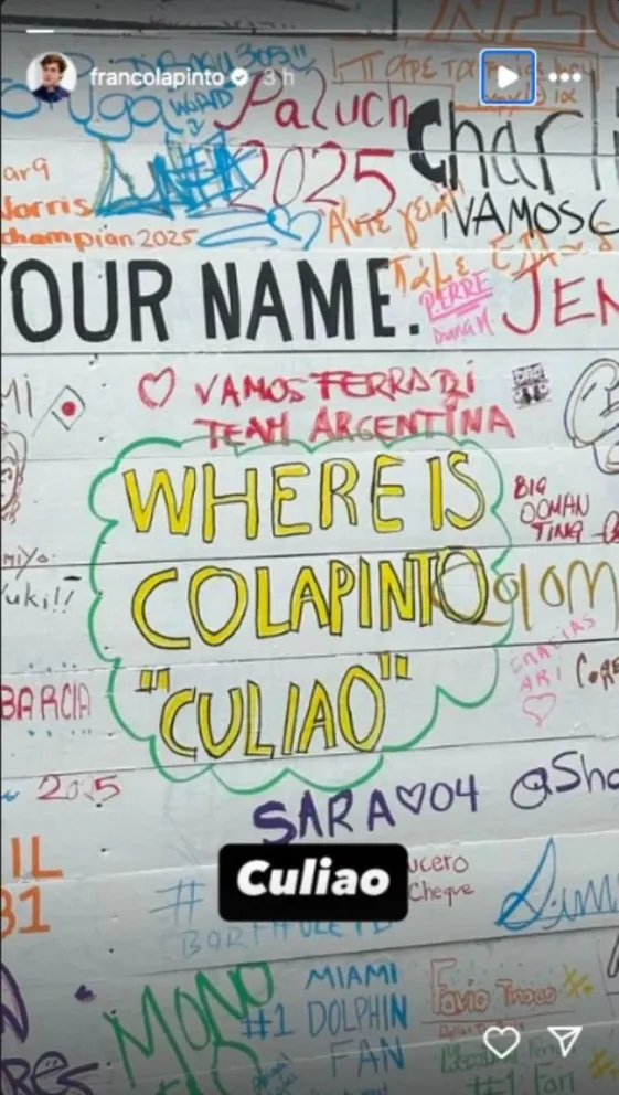 “Where is Colapinto ‘culiao’”