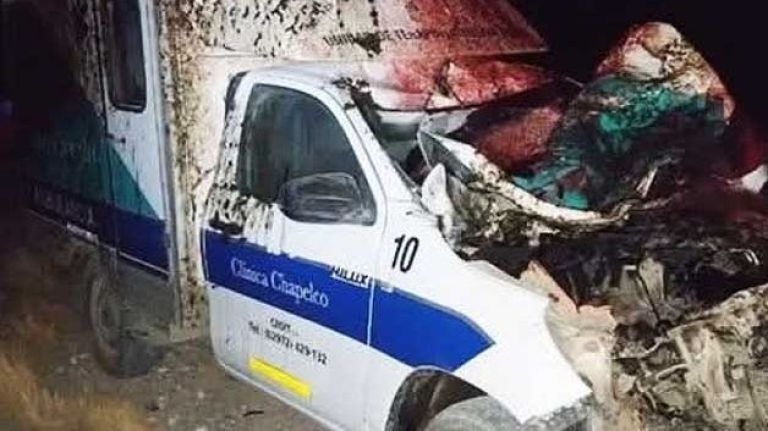 Una ambulancia chocó contra un caballo suelto en Ruta 40