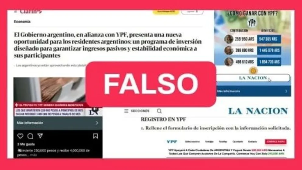 Alerta por estafa virtual con supuestas inversiones en YPF