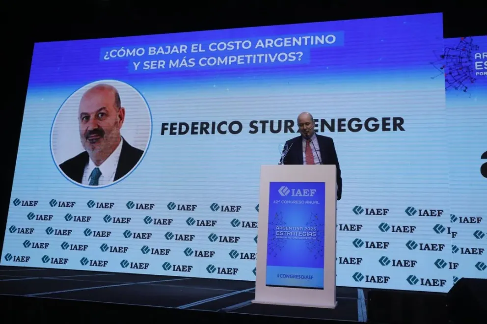 En el 42° Congreso Anual del IAEF, Sturzenegger celebró la reducción de aranceles a electrónicos: "La motosierra permite bajar impuestos": 