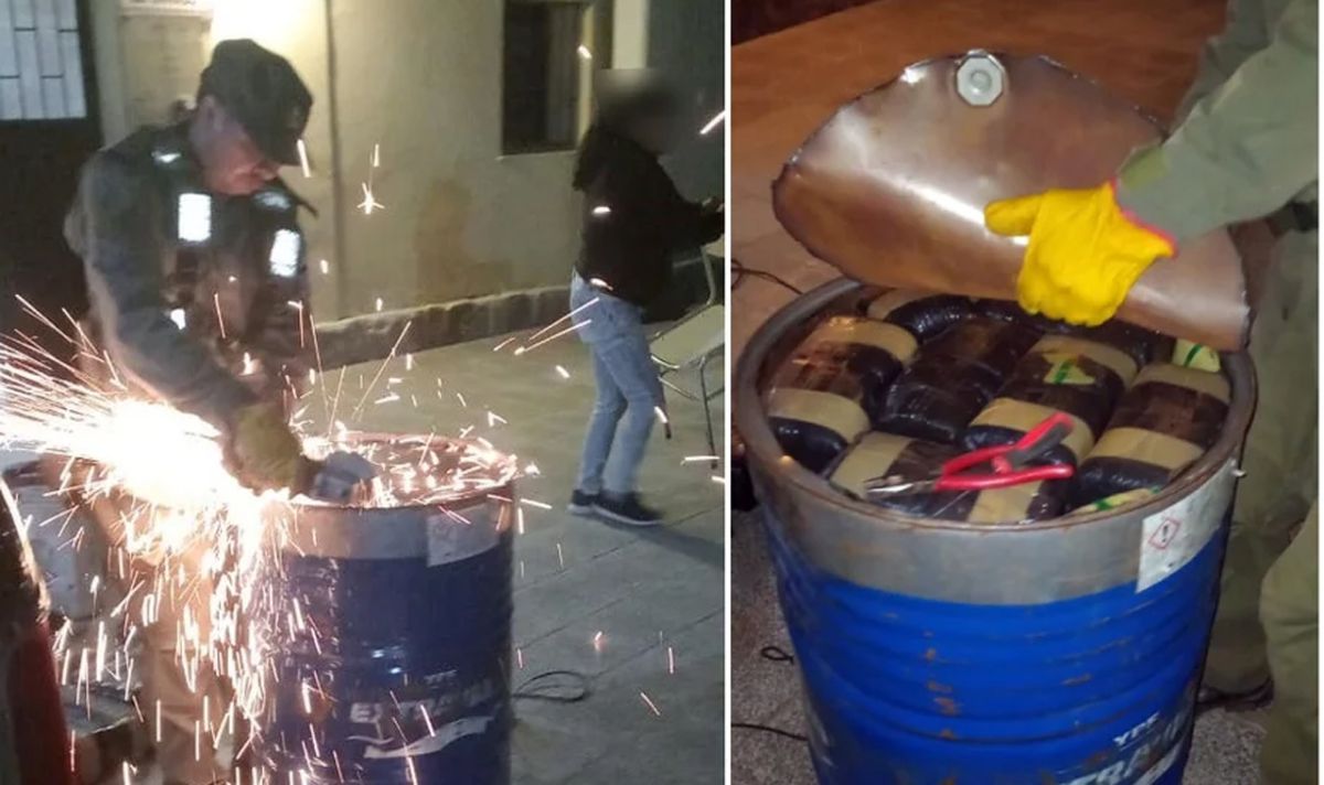 Tucumán: hallan 114 kilos de hojas de coca ocultos en un tambor de combustible y el chasis de una camioneta