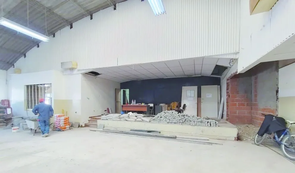 El Gobierno avanza con la obra de refacción de la Escuela N°46 de Puerto Madryn