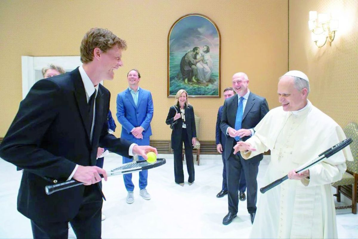 Jannik Sinner visitó al Papa