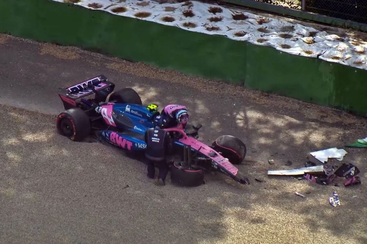 Colapinto choca en la Q1 y largará 15° en el GP de Emilia-Romaña