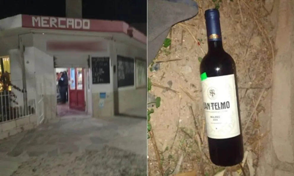 Ladrones en total estado de ebriedad asaltaron un almacén y golpearon al dueño para robarle una botella de vino