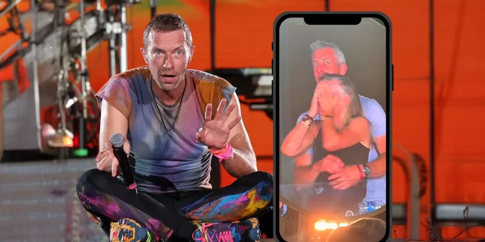 Viral en Coldplay: descubren infidelidad en plena transmisión