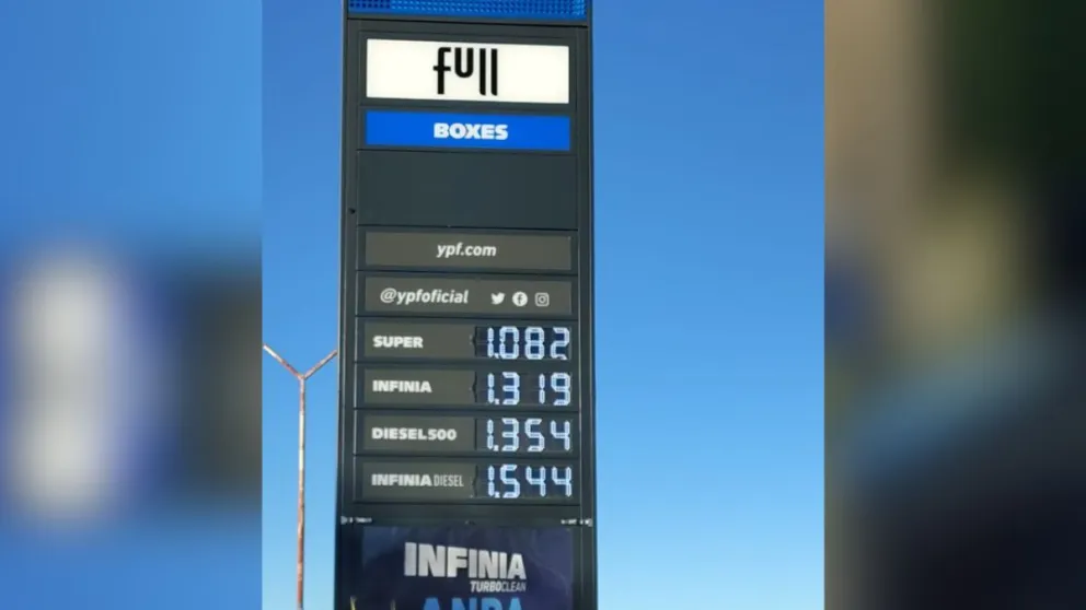 YPF aplicó un nuevo aumento de combustibles y actualizó los precios en todo el país
