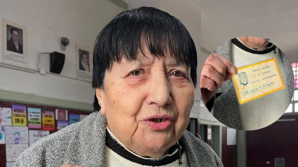 Votó con 86 años y su carnet peronista de los 50: la historia de Lucía conmovió a todos