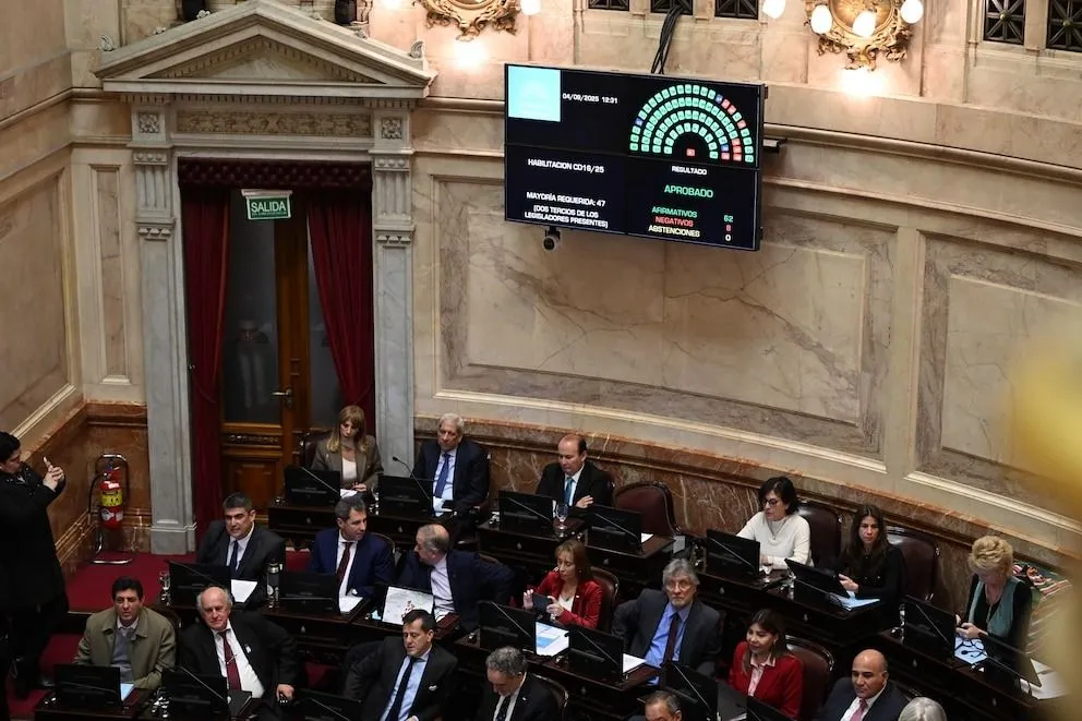 El Senado durante el debate del veto de la emergencia en Discapacidad. RS FOTOS