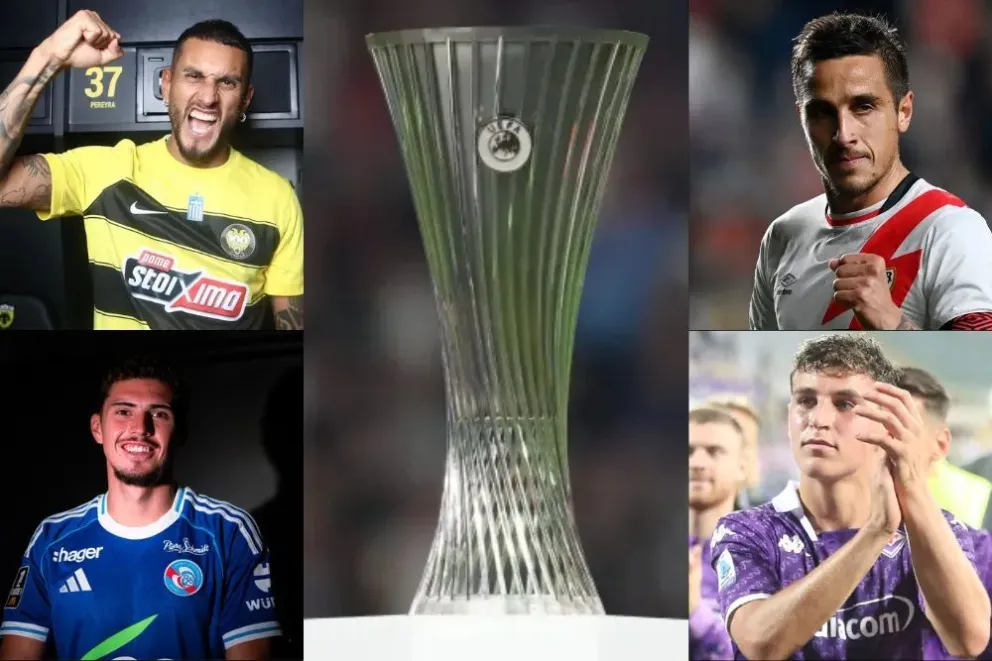 Roberto Pereyra, Oscar Trejo, Joaquín Panichelli y Gino Infantino, algunos de los argentinos que disputarán la UEFA Conference League 2025/26.