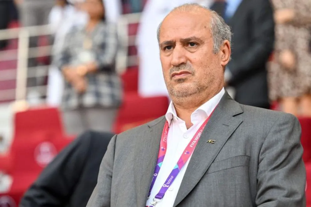 Mehdi Taj, presidente de la Federación de Fútbol de Irán. Imagen: AFP.