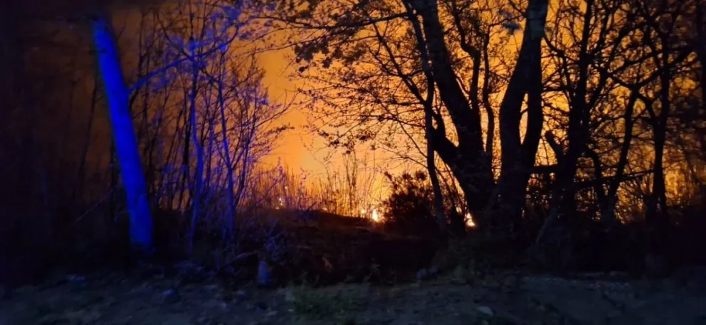 Restos de fogatas encontrados cerca de la costa del río, posibles causantes del fuego.