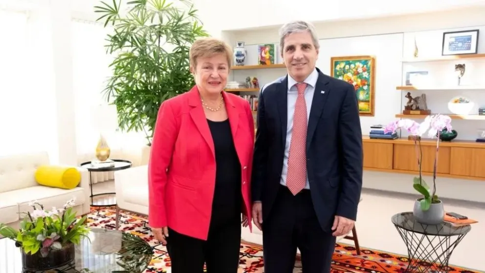 Kristalina Georgieva se reunió con Luis Caputo.