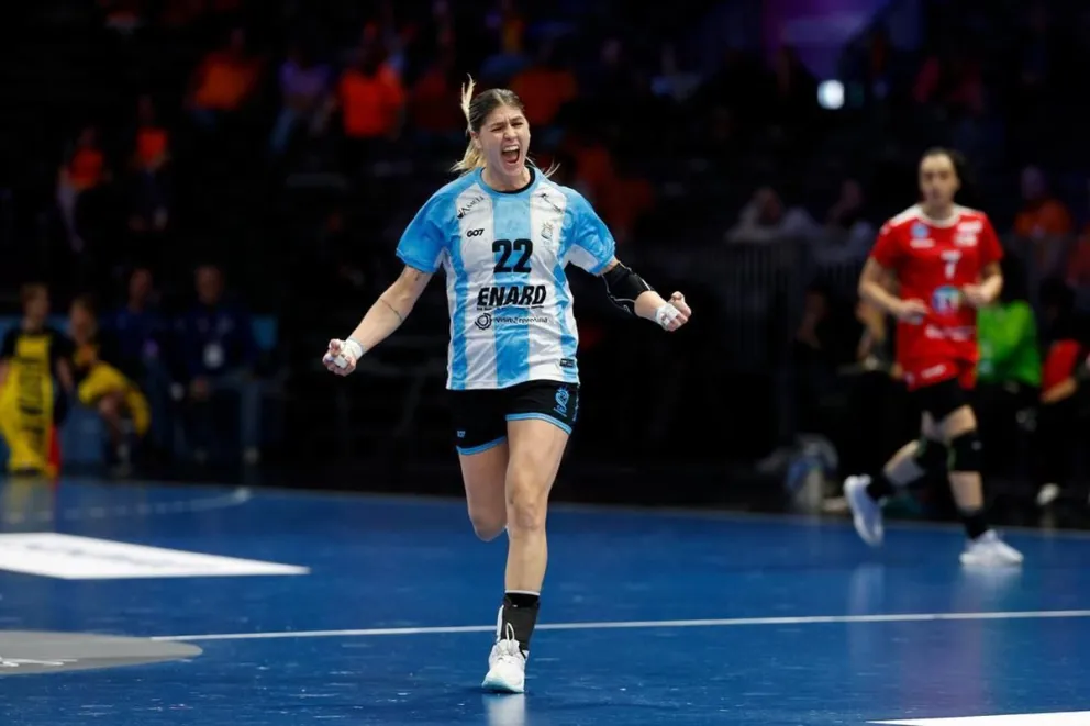 Argentina le ganó 30-29 a Túnez. Foto: Agencia NA (@CAHandball).