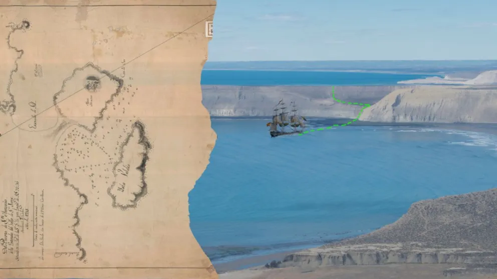 Expedición de diciembre 1794: Punta Marqués y Rada Tilly se forjan en el mapa // Imágenes ilustrativas gentileza de Daniel Vaquero