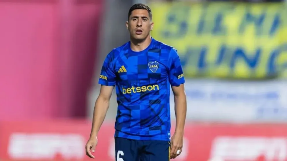 Miguel Merentiel se lesionó en el amistoso ante Olimpia. (Mateo Occhi/Getty Images).