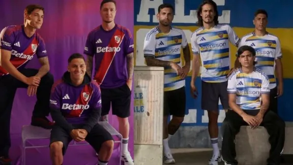 Boca y River presentaron sus nuevas camisetas