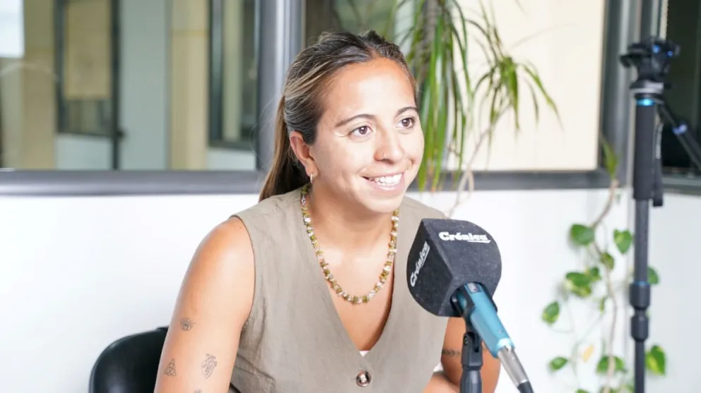 Moira Miranda es de Comodoro Rivadavia pero vive en Rada Tilly, todos los días se enfoca y entrena muy duro para llegar a los próximos Juegos Olímpicos 2028.